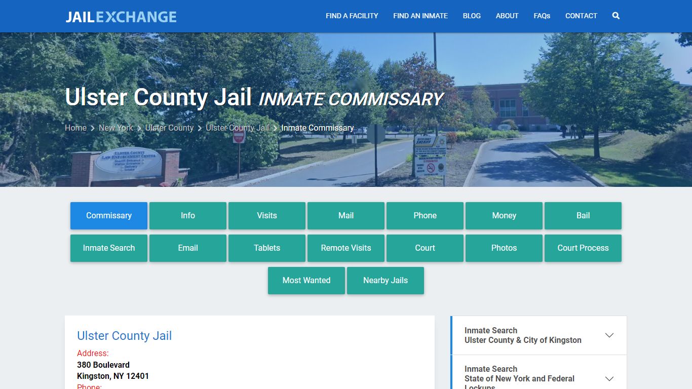 Inmate Commissary, Care Packs - Ulster County Jail, NY