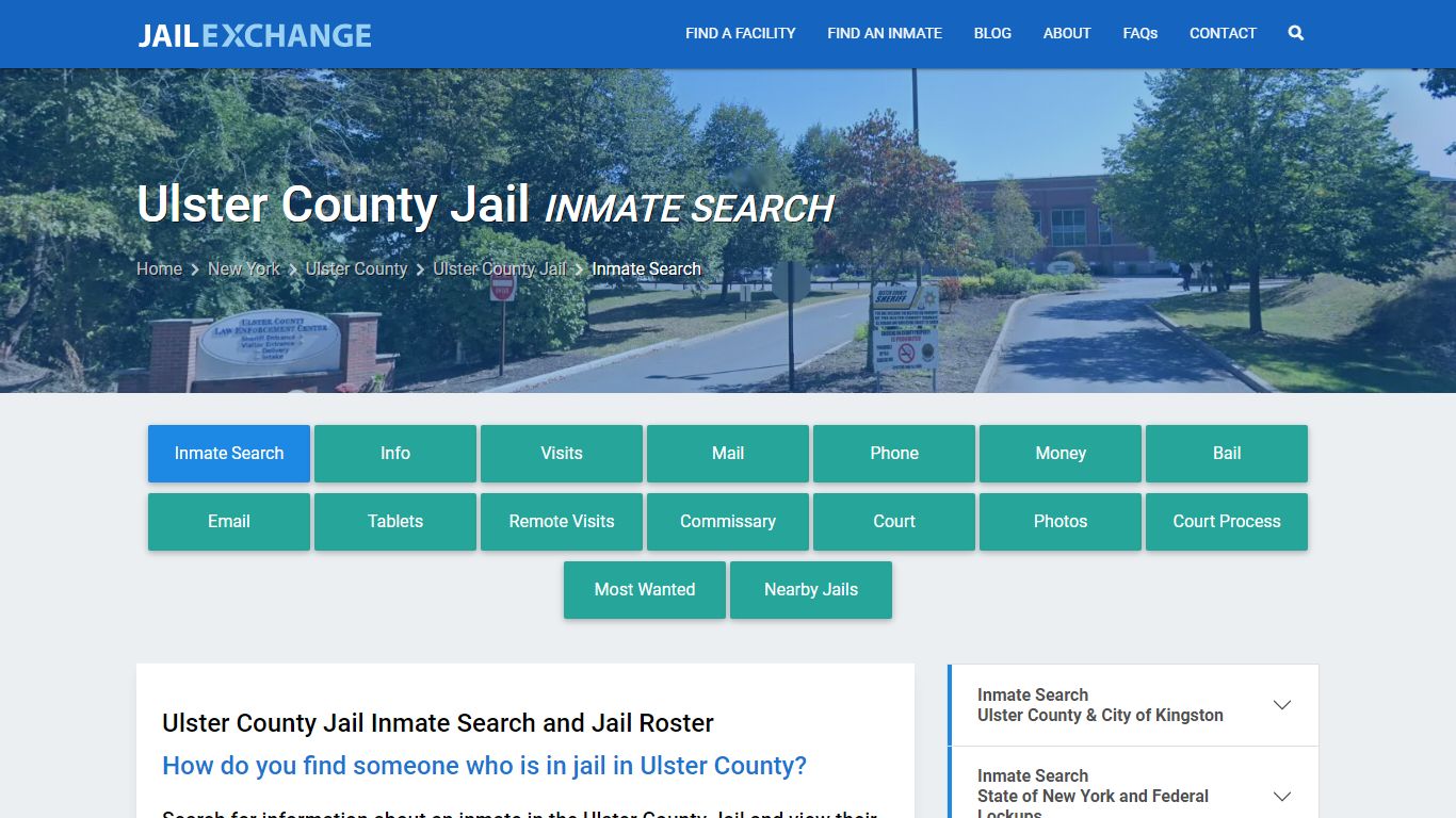 Ulster County Jail Inmate Search - Jail Exchange
