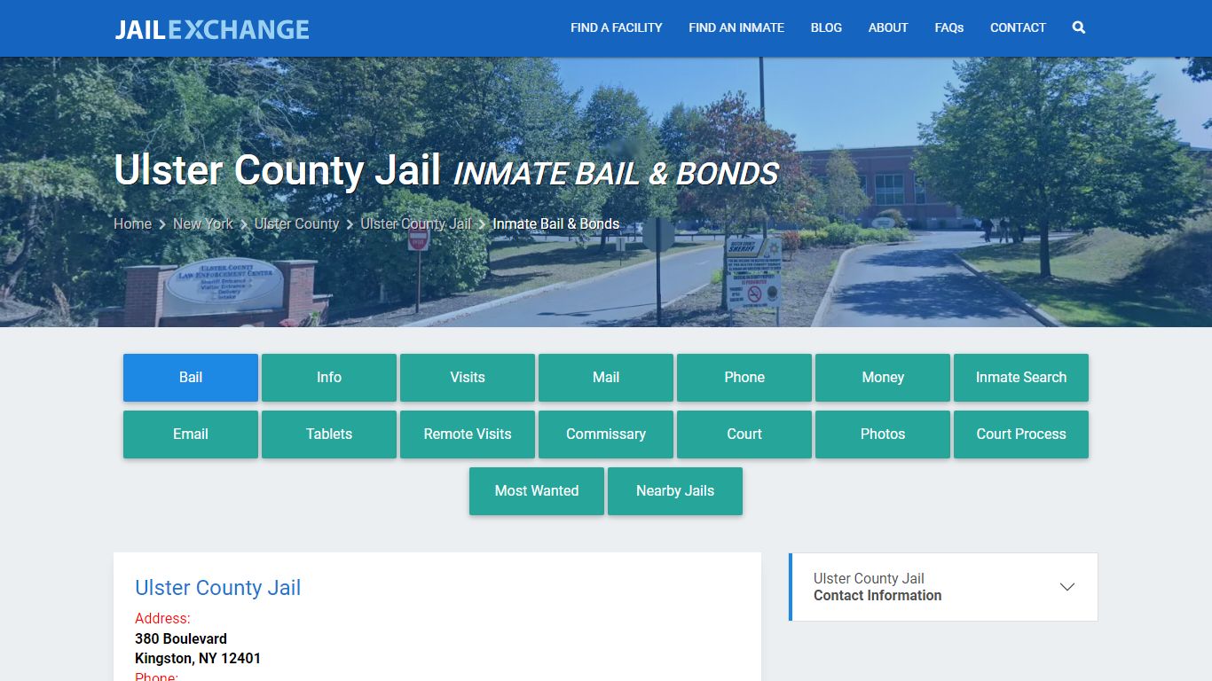 Bail & Bonds - Ulster County Jail, NY - Jail Exchange